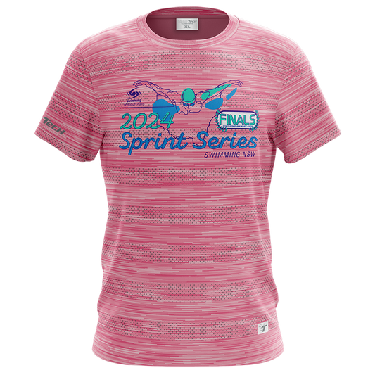 TeamTech Performance NAMES T-Shirt, Pink: SNSW Sprint Series FINALS