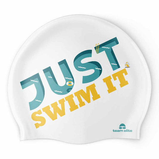 Just Swim It Swim Cap - White