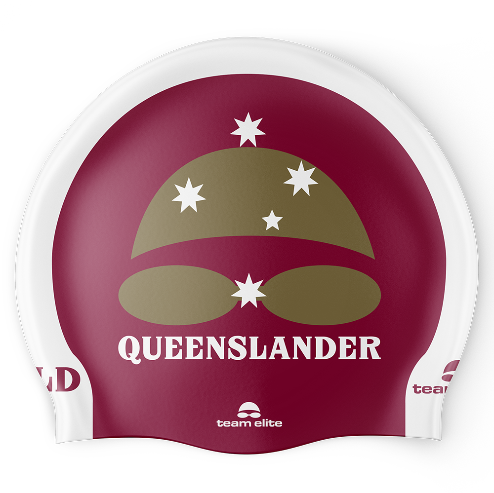 Queenslander Swim Cap - Maroon