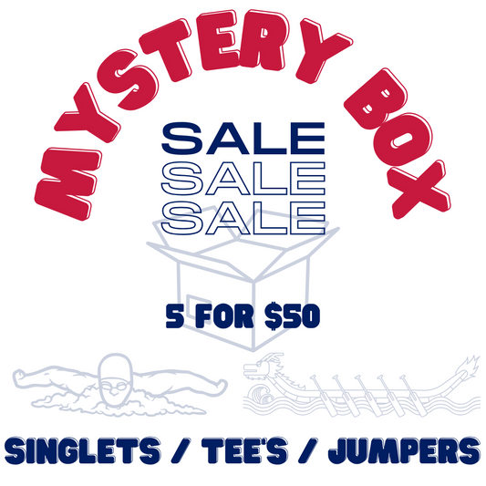 MYSTERY BOX - Singlets/Tee's/Jumpers 5 for $50