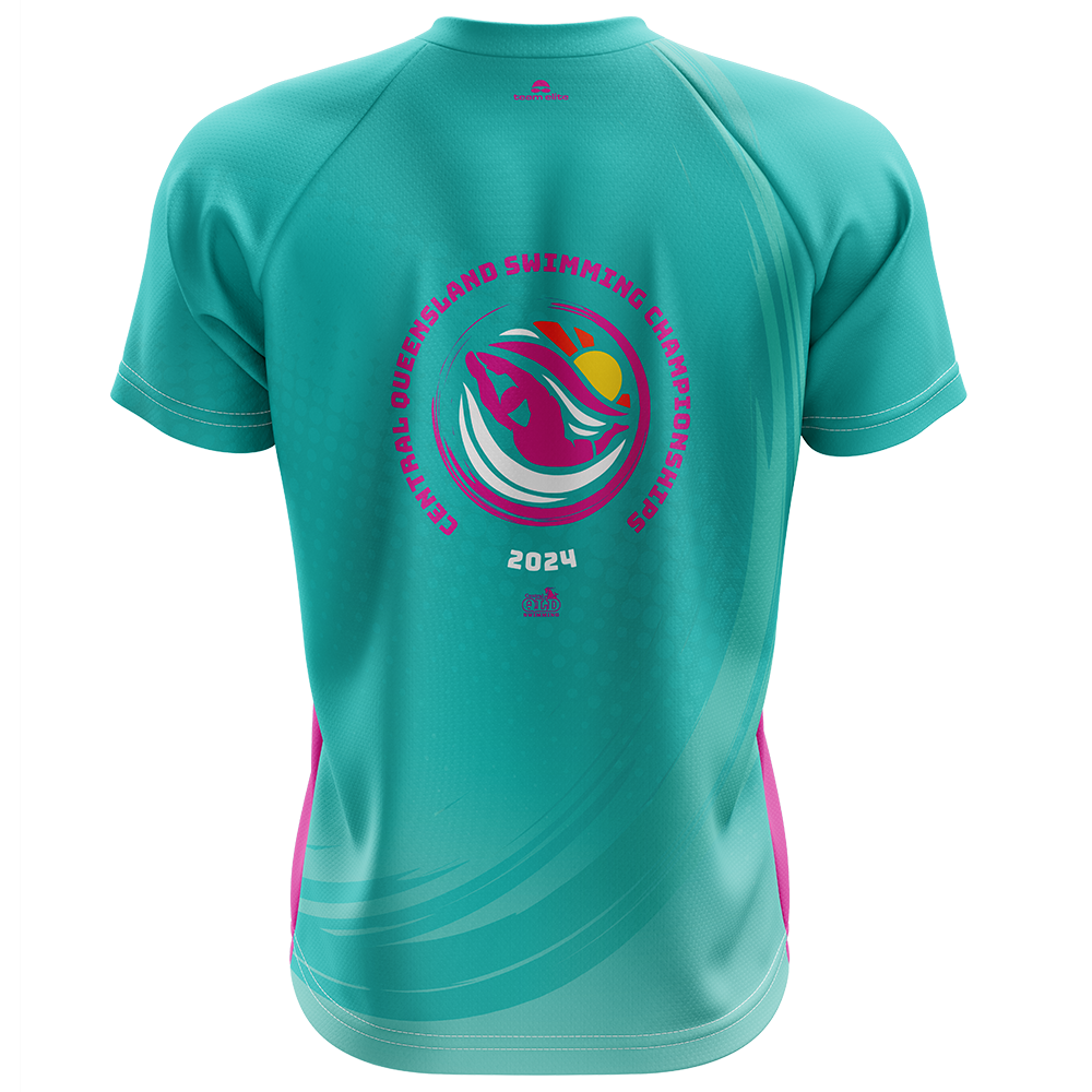 2024 Central Queensland Swimming  Championships Sublimated Tee - Teal