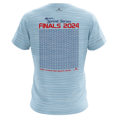 TeamTech Performance NAMES T-Shirt, Blue: SNSW Sprint Series FINALS
