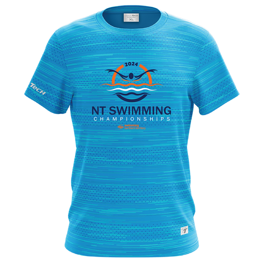 2024 NT Swimming Championships 'Names' Performance Tee - Aqua