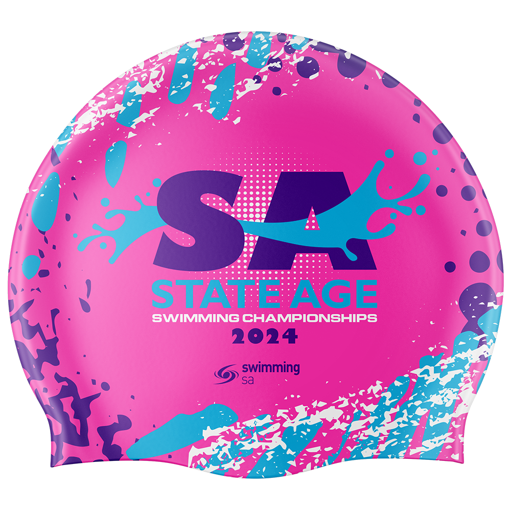 2024 SSA State Age Championships Seamless Silicone Pink Cap