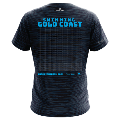 2024 Swimming Gold Coast Championship 'Names' Performance TT Tee - Navy