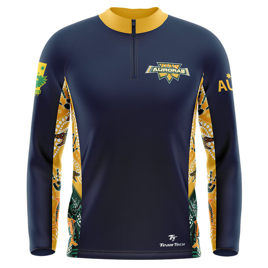 Auroras Cool Dry TeamTech Long Sleeve T-Shirt - Navy