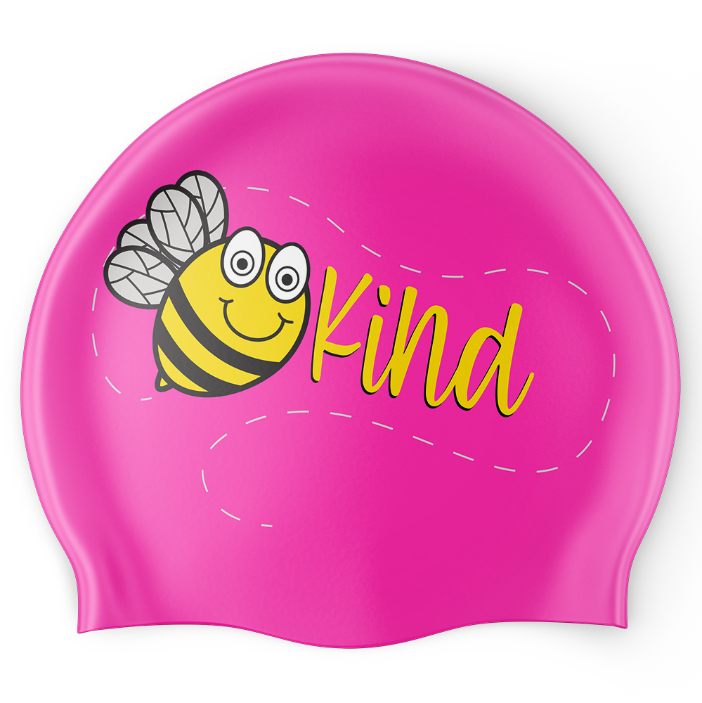 Bee Kind Swim Cap - Pink