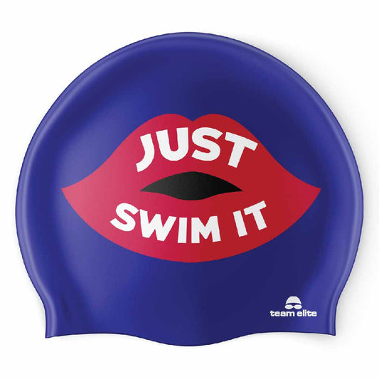 Just Swim It Seamless Silicone Swim Cap - Blue