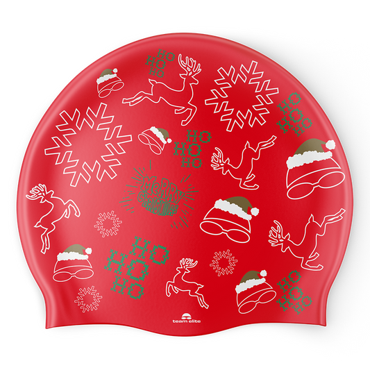 Christmas Swim Cap - Red
