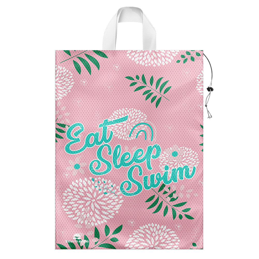 Swim Strokes Mesh Gear Bag - Pink/Teal